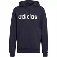 Bluzy męskie - Bluza męska adidas Essentials Linear granatowa GK9068 M - miniaturka - grafika 1