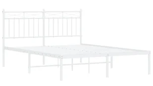 Białe metalowe łóżko małżeńskie 180x200 cm - Mesa - Łóżka - miniaturka - grafika 1