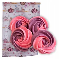 Dodatki do ciast w proszku - Posypka na tort bezy beziki cukrowe mix ozdoby dekoracje różowy 4szt - miniaturka - grafika 1