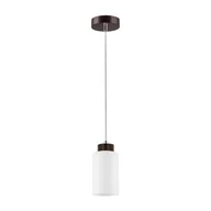 Lampy sufitowe - Spotlight Loftowa LAMPA wisząca BOSCO 1720176 skandynawska OPRAWA szklany ZWIS okrągła tuba orzech biała 1720176 - miniaturka - grafika 1