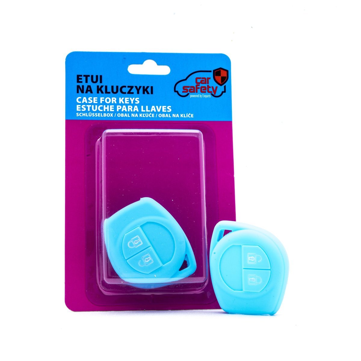 CARSAFETY ETUI NA KLUCZYK DO SUZUKI BALENO SPLASH WAGON R+ SZARO-NIEBIESKIE