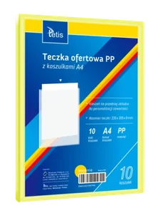 Teczka ofertowa A4 PP + 10 koszulek żółta - Tetis - Teczki i skoroszyty - miniaturka - grafika 1