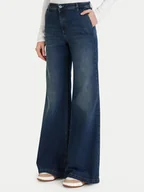 Spodnie damskie - ViCOLO Jeansy DF5103 Niebieski Wide Leg - miniaturka - grafika 1