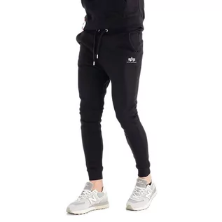 Spodnie sportowe męskie - Spodnie Alpha Industries Basic Jogger SL 11637003 - czarne - grafika 1