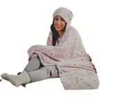 Koce - Koc z kapturem STOKROTKA 130x170 SMUKEE - miniaturka - grafika 1