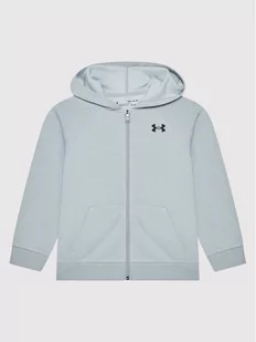 Under Armour Bluza Ua Rival Cotton Full Zip 1357613 Szary Loose Fit - Bluzy dla chłopców - miniaturka - grafika 1