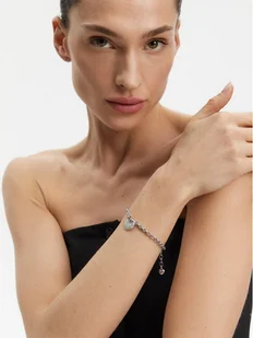 Guess Bransoletka JUBB05 214JW Srebrny - Bransoletki - miniaturka - grafika 1