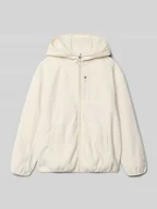 Swetry dla dziewczynek - Bluza rozpinana z kapturem i wpuszczanymi kieszeniami - miniaturka - grafika 1