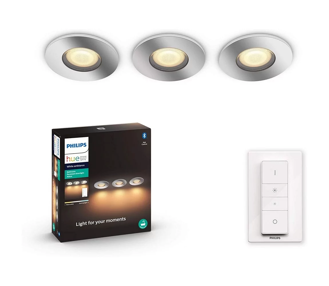 Philips Hee White Ambiance Adore 3x5W Oprawy podtynkowe  2200–6500K chrom