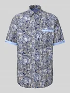 Koszule męskie - Koszula casualowa o kroju regular fit z kieszenią na piersi - miniaturka - grafika 1