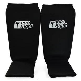 PROfight, Ochraniacz na goleń stopę, Step 1104 czarny Cotton, czarny , rozmiar M - Ochraniacze do sportów walki - miniaturka - grafika 1
