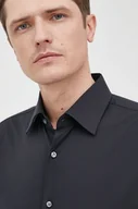 Koszule męskie - Boss BOSS koszula męska kolor czarny slim z kołnierzykiem klasycznym - Boss - miniaturka - grafika 1
