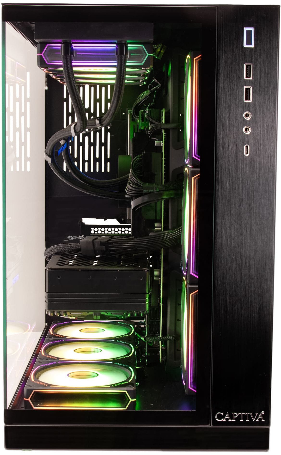 CAPTIVA PC Highend Gaming I90-060 i9-14900KF/RTX5070 12GB GDDR7/SSD 2TB/32GB/WLAN/Windows 11 Home 64-bit Intel Core i9 DDR5-SDRAM NVIDIA GeForce RTX 5070 Czarny