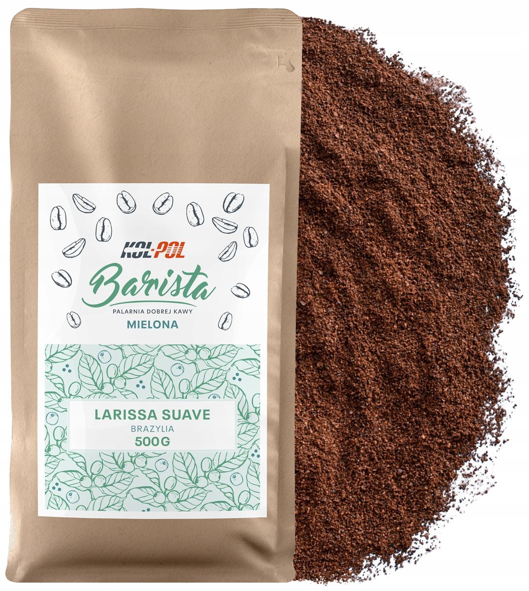 KAWA MIELONA 500g Kawa 100% Arabica Świeżo Palona - Larissa Suave x Kol-Pol