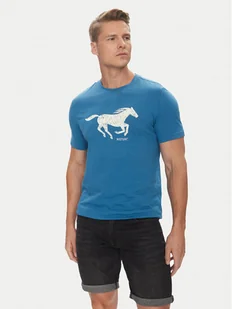 Mustang T-Shirt Austin 1016483 Niebieski Regular Fit - Koszulki męskie - miniaturka - grafika 1