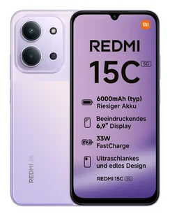 Xiaomi Redmi 15C 5G 4/128GB Fioletowy - Telefony komórkowe - miniaturka - grafika 1