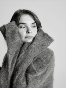 Reserved - Sweter z moherem i wełną - szary - Moda i Uroda OUTLET - miniaturka - grafika 1