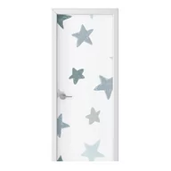 Naklejki na ścianę - Naklejka na drzwi HOMEPRINT Szare gwiazdy 75x205 cm - miniaturka - grafika 1