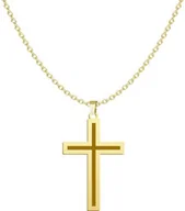 Biżuteria religijna - Pozłacany Naszyjnik Krzyżyk - miniaturka - grafika 1