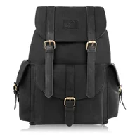 Plecaki - Plecak męski czarny do pracy do szkoły paolo peruzzi si-05-bl - miniaturka - grafika 1