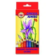 Kredki, ołówki, pastele i pisaki - Koh-I-Noor Kredki Omega Jumbo 18 kolorów - miniaturka - grafika 1