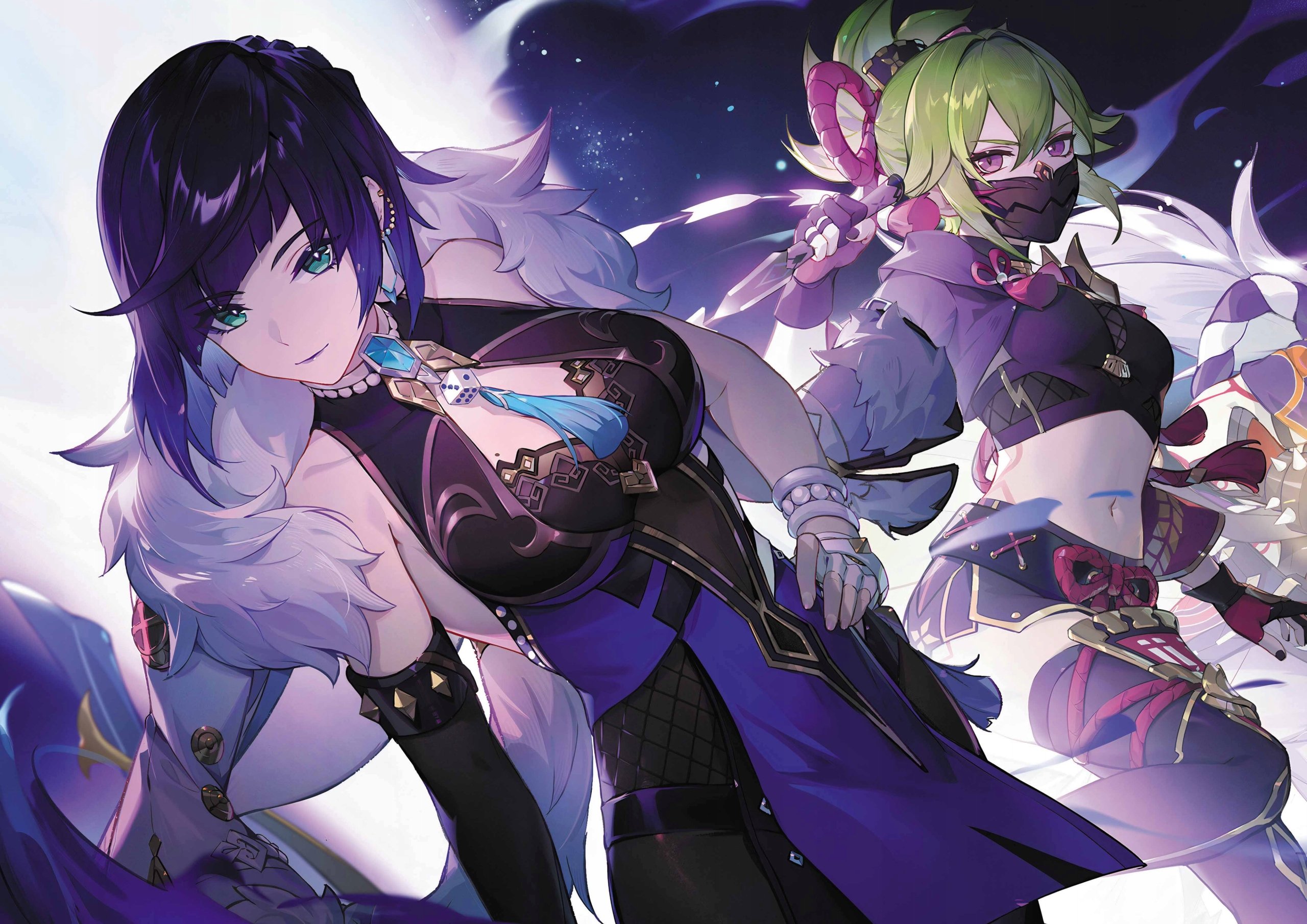 Plakat A1 Genshin Impact Anime Yelan Kuki Shinobu