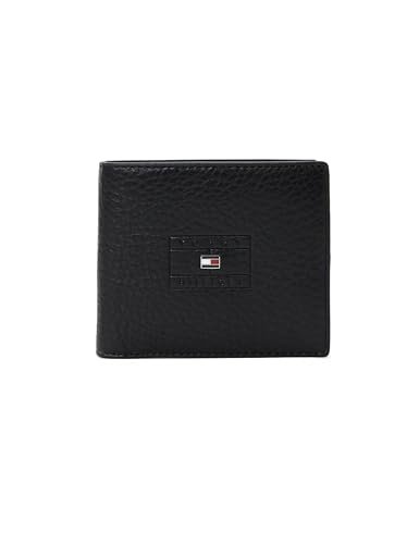 Tommy Hilfiger Męska flaga na co dzień Cc i Coin AM0AM14255 składany portfel, czarny (czarny), jeden rozmiar