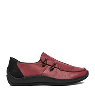 Półbuty damskie - Półbuty Rieker L1751-35 Bordowy - miniaturka - grafika 1