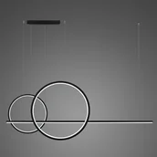 Lampy sufitowe - Lampa wisząca LINEA No.4  Φ60/40 cm czarna 3k  Altavola Design (Barwa światła delikatnie ciepła, Kolor Czarny, Możliwość ściemniania nie) - miniaturka - grafika 1
