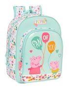 Plecaki szkolne i tornistry - Safta Plecak dziecięcy Adapt.Carro Peppa Pig Cosy Corner 26X34X11Cm, Wielobarwny (612290185) - miniaturka - grafika 1