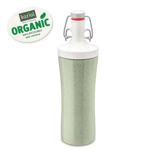 Koziol Butelka na wodę Organic Plopp To Go zielona 3796314 - Shakery i bidony sportowe - miniaturka - grafika 1