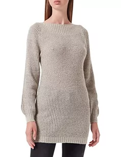 ONLY Damska sukienka JDYWHITNEY Megan L/S Boat Dress KNT NOOS sukienka, cement/szczegóły: W Black PLY, XXL - Sukienki - miniaturka - grafika 1