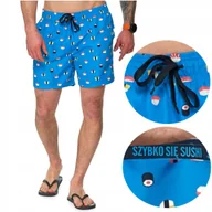 Kąpielówki męskie - SZORTY KĄPIELOWE KĄPIELÓWKI MĘSKIE WZORY MORAJ M BLUE - miniaturka - grafika 1