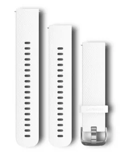 Garmin Pasek silikonowy na nadgarstek Quick Release 20 (biały / stalowo-srebrny) - Akcesoria do zegarków - miniaturka - grafika 1