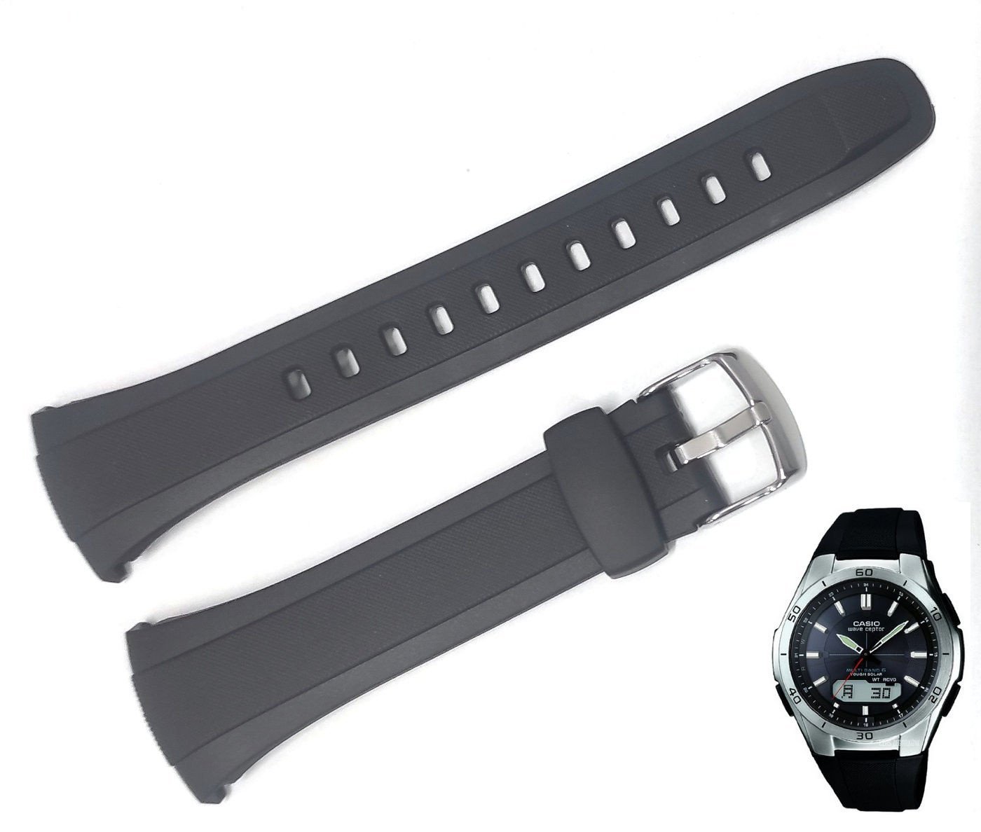 Pasek do zegarka Casio WVA-M640 czarny 10408444
