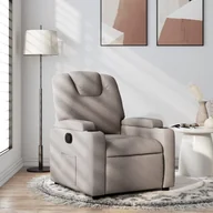 Fotele - vidaXL vidaXL Fotel rozkładany, kolor taupe, obity tkaniną - miniaturka - grafika 1