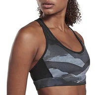 Biustonosze - Reebok Re Lux Racer Bra- AOP Biustonosz sportowy Damski - miniaturka - grafika 1