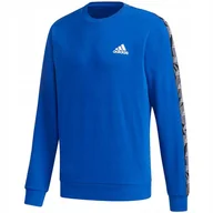 Bluzy męskie - Bluza męska adidas Essentials Tape Sweatshirt niebieska GD5449 S - miniaturka - grafika 1