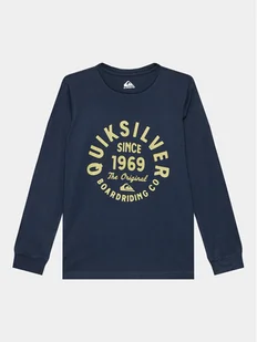 Quiksilver Bluzka Circlescriptfro Tees EQBZT04668 Granatowy Regular Fit - Bluzki damskie - miniaturka - grafika 1