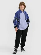 Spodnie i spodenki dla chłopców - 4F Spodnie polarowe chłopięce - czarne 134 (8-9 lat) - miniaturka - grafika 1