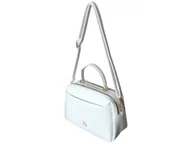 Torebki damskie - Torebka Damska, Mała Listonoszka Na Ramię, Miejski Kuferek Eko-Skóra Biały - miniaturka - grafika 1