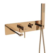 Baterie umywalkowe - Pola - bateria wannowa podtynkowa z zestawem natryskowym - miniaturka - grafika 1