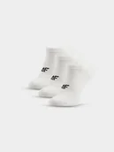 Skarpetki damskie - 4F Skarpetki krótkie (3-pack) damskie - białe 39-42 - miniaturka - grafika 1
