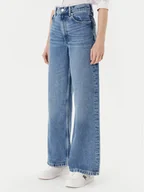 Spodnie damskie - Tommy Hilfiger Jeansy WW0WW46484 Niebieski Wide Leg - miniaturka - grafika 1