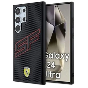 Ferrari FEHCS24LPINK S24 Ultra S928 czarny/black hardcase Big SF Perforated - Etui i futerały do telefonów - miniaturka - grafika 1