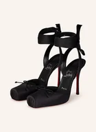 Czółenka - Christian Louboutin Czółenka Z Odkrytą Piętą Cassia Lace Up 100 schwarz - miniaturka - grafika 1