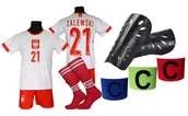 Piłka nożna - ZALEWSKI komplet sportowy strój piłkarski POLSKA ME24 dla dzieci + dodatki - miniaturka - grafika 1