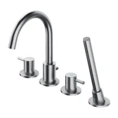 Baterie wannowe i prysznicowe - OMNIRES Y1232 NI Bateria wannowa, 4-otworowa, prysznic 1-funkcyjny - miniaturka - grafika 1