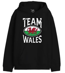 Republic Of California "Team Wales" UXREPCZSW039 Bluza męska, czarna, rozmiar XXL, czarny, XXL - Bluzy męskie - miniaturka - grafika 1