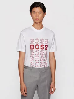 Koszulki męskie - Hugo Boss T-Shirt Tiburt 204 50442115 Biały Regular Fit - grafika 1